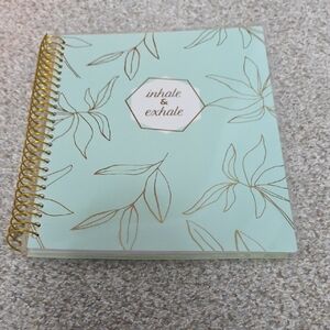 Planner / Journal Mint Green Spiral Undated Notebook with Gold Accents